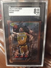 1996-97 Topps Finest - Common Bronze Kobe Bryant #74 (RC) SGC 8 picture