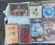 Lot Of 9 CLASSIC RARE Rock Cassette Tapes In ORIGINAL CASES,VARIOUS ARTISTS picture