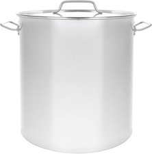 CONCORD Polished Stainless Steel Stock Pot w/ Flat Lid picture