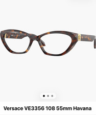 Versace VE3356 108 Women’s Cat Eye Eyeglass Frames 55/16/140 Brown picture
