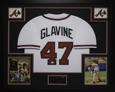 Tom Glavine Autographed & Framed White Braves Jersey Auto JSA COA picture