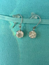 Vintage Platinum Pt900 Natural Diamond Earrings almost 1ct (0.965 CTW) picture