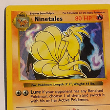 Pokémon TCG Ninetales 012/102 Base Set Holo Rare 1999 English 80 HP picture
