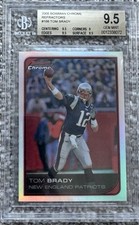 2006 BOWMAN CHROME REFRACTOR #166 TOM BRADY BGS 9.5 picture