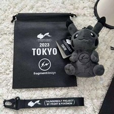 Pokémon x Fragment Design Pikachu Plush Keychain Thunderbolt Project w/ Bag V1 picture