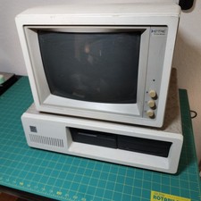 IBM XT 5160 Vintage Desktop PC w/ 5151 CRT Monitor & Model F Keyboard *READ DESC picture