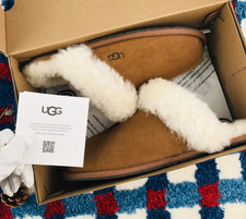 UGG Women's Scuffette II Suede Chestnut Slippers,Woolen Warm Slippers(Authentic) picture