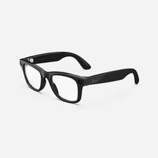 Refurbished Ray-Ban Meta Wayfarer (Gen 1), Shiny Black / Clear, Standard, High picture