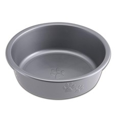 Dolce Luminoso Silver PET FEEDER Non Skid Dog Bowl with Paw Design  Small 80ct picture