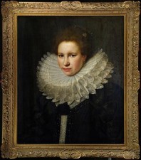 Handmade Old Master-Art Antique Oil Painting women girl on canvas 24