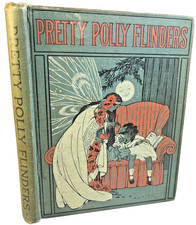 Antique 1927 Ornate Cloth Story Book Pretty Polly Flinders M Frances Fairytales picture