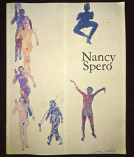 NANCY SPERO Signed Hand Stamped Art Catalog 1990  Rare Original Bookmark Insert  picture