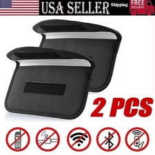 2 Pack Faraday Bag Cell Phone Wallet Blocker Radiation Signal Shielding Case picture
