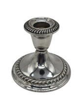 Vintage Gorham Sterling Silver Weighted Candlestick Holder 667 English Gadroon picture