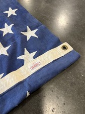 Vintage 50 Star Stitched American Flag 9 1/2’ x 5’ LARGE Valley Forge Flag Co. picture