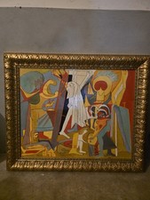 VINTAGE PABLO PICASSO CRUCIFIXION 1930 OIL PAINTING HIGH END ART REPO picture