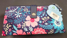 NWT Lily Bloom Liza Travel Wallet Gleeful Garden Navy Floral Recycled Eco picture