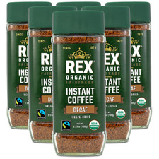 Rex Coffee Organic Fairtrade Natural Decaf Freeze-Dried Instant Arabica 3.53 oz picture