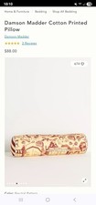 Anthropologie Exclusive Damson Madder Cotton Printed Pillow BNWT picture