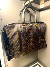 RARE* 70’s Vintage Black Gucci Diagonal GG “Shooting Star” Wardrobe Bag picture