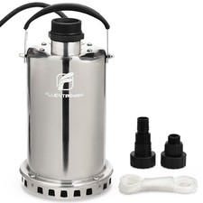 FLUENTPOWER 3/4HP 3300GPH Stainless Steel Submersible Sump Pump Manual Control picture