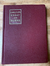 Carlyle's Essay on Burns 1904 Poems from Burns HC Macmillan Co. picture