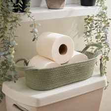 Kibaga Decorative Toilet Paper Basket Sage Green picture