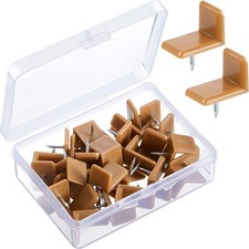 Maitys 30 Pcs L-Shape Tack-in Drawer Glide Brown picture