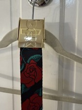DGK Boulevard Scout Belt Rose Floral Print Gold Buckle NWT One Size picture