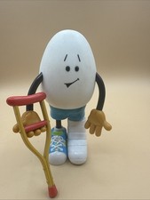 Humpty Dumpty Broken Leg Figure with Crutch Retro Toy Get Well Vintage Rare picture