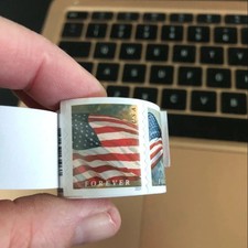 Roll Of 100 2024 US Flag First Class Postage - Free Same Day Shipping picture