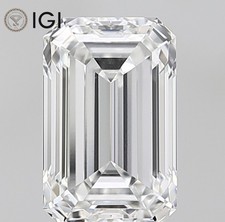 2.53 Ct Emerald Cut IGI Certified Lab Grown CVD Diamond D Color VVS2 Clarity picture