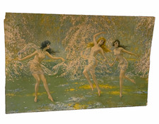 Vintage Dancing Nymphs Art Print F.W. Read 1920s 22x14 picture