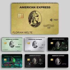 Custom AMEX Card Skin 7-Pack Personalized Name | Gold, Platinum, Black Sticker picture
