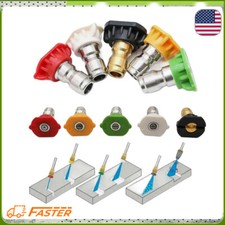 5pcs Pressure Washer Spray Tips Nozzles High Power Kit Quick Connect 1/4