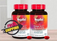 2 Pack – MegaRed Omega-3 Fish Oil + Krill Oil 500mg | 80 Softgels Each Best sale picture