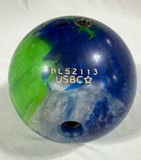 Brunswick T Zone 14 lb Drilled Ten-Pin Bowling Ball Blue/Green/White DL52113 picture