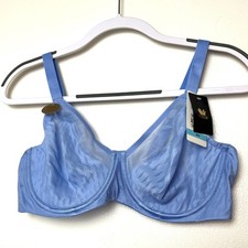 Wacoal 40C Elevated Allure Underwire Bra Lift Full Coverage Light Blue NWT picture