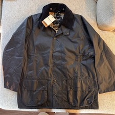 Barbour Beaufort Waxed Jacket Black Men’s 44 US Large / XL England MWX0017BK91 picture