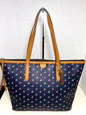Fossil Sydney Multicolor Geometric Print Zip Top Tote Shoulder Bag  picture
