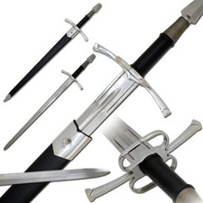 15TH CENTURY LONG FULL TANG TEMPERED BATTLE READY HANDMADE SHARP EDGE SWORD  picture