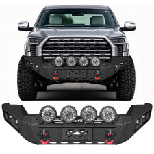 VIJAY For 2022-2025 Toyota Tundra Steel Front Bumper with Winch Plate & Lights picture