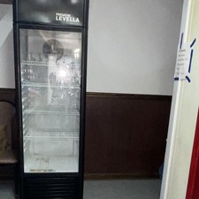 Premium Levella PRF125DX Glass Door Merchandising Refrigerator, Black picture