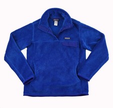 PATAGONIA Size M Women's Blue Fleece Snap-T Pullover Mock Neck picture