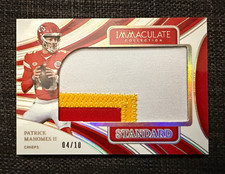 Panini 2024 Immaculate Patrick Mahomes II Chiefs Jersey Patch 4/10 - Game Used picture
