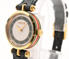 [EXC+5] Vintage Gucci 2000L Sherry Line Green White Dial Quartz Women's Watch picture