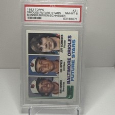Topps 1982 Topps #21 Orioles Future Stars Ripken/Schneider/Bonner PSA 8 picture