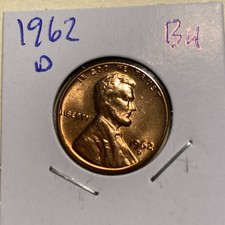 1962-D Lincoln Cent GEM BU From Original Mint Roll  picture