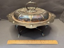 MAPPIN & WEBBS TRIPLE DEPOSIT PRINCE'S PLATE SHEFFIELD CHAFFING DISH W13810 VTG picture