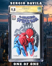Amazing Spider-Man #1 Sketched/2X Signed by Sergio Davila/Joe Kelly CGC SS 9.8 picture